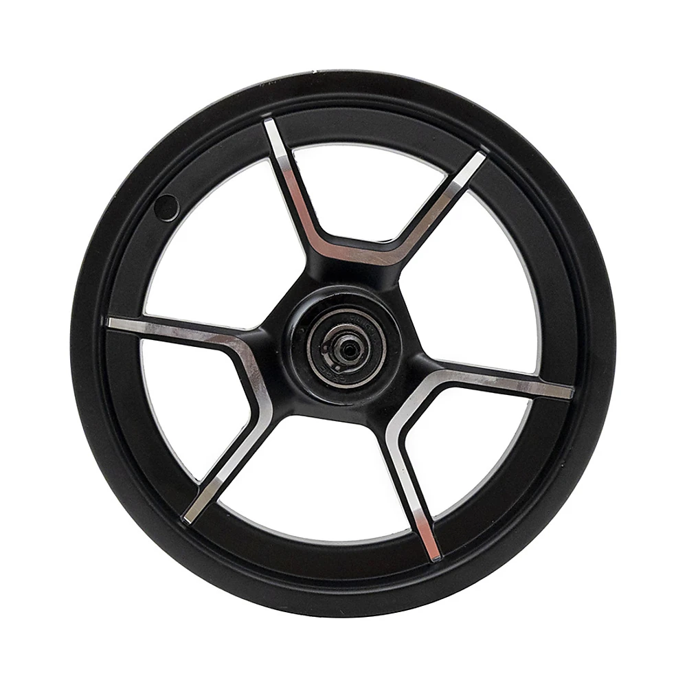 Llanta delantera compatible con patinete electrico niu kqi300p: ángulo visual de proporciones y medidas.