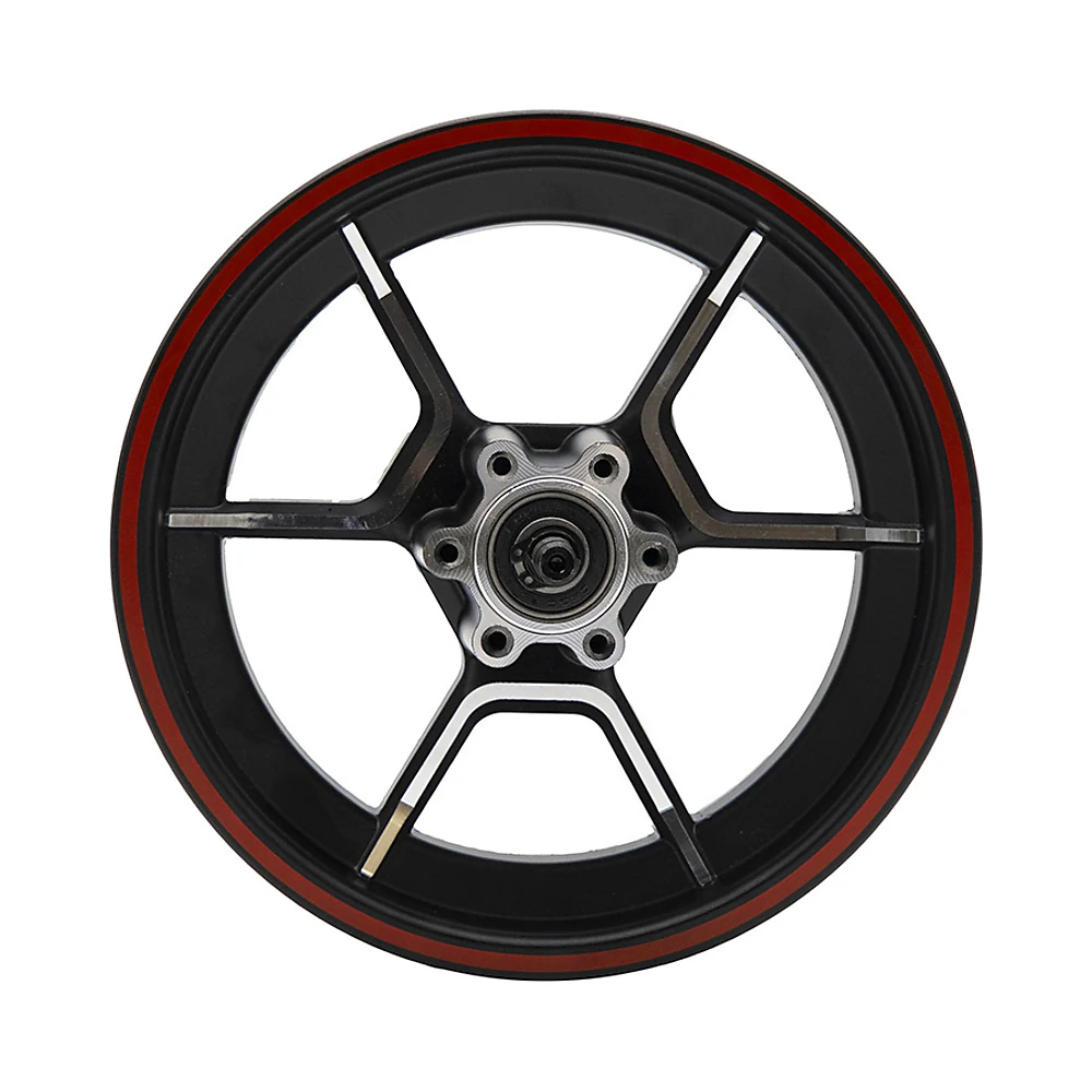 Llanta delantera compatible con patinete electrico niu kqi300x: aspecto estructural demostrando su calidad superior.