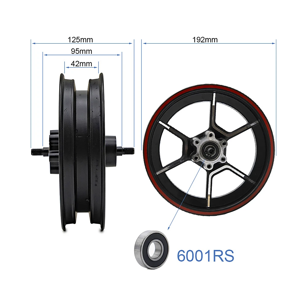 Llanta delantera compatible con patinete electrico niu kqi300x: conjunto de alta gama revisado.