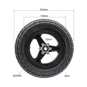 Llanta delantera compatible con patinete kukirin g2 g3: cotas para un integración preciso.