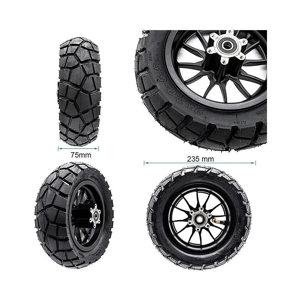 Llanta delantera con neumatico para patinete kukirin g2 pro v 2024: vista de cerca adicional de solidez.