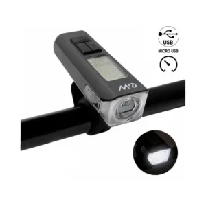 Luz LED Frontal Recargable con Display de Velocidad, Temperatura, Hora y Km - referencia principal