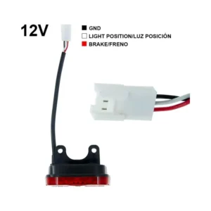 Luz Trasera de Guardabarros Original 12V para Patinete NIU KQi2 Pro - referencia visual