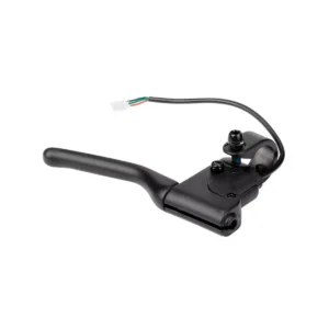 Maneta de freno negra mate para Patinete Eléctrico tipo Xiaomi, fabricada en aluminio resistente, vista lateral que muestra su diseño robusto y compatibilidad universal.