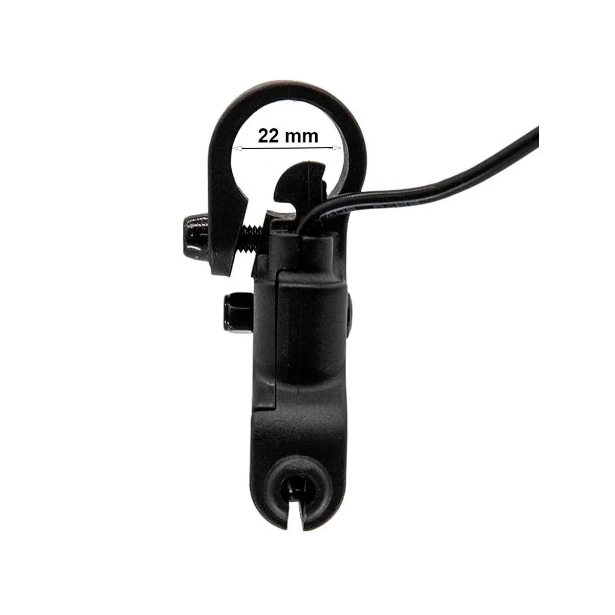 Vista posterior de la maneta de freno negra mate para Patinete Eléctrico Xiaomi con sensor Hall integrado en aleación de aluminio reforzado.