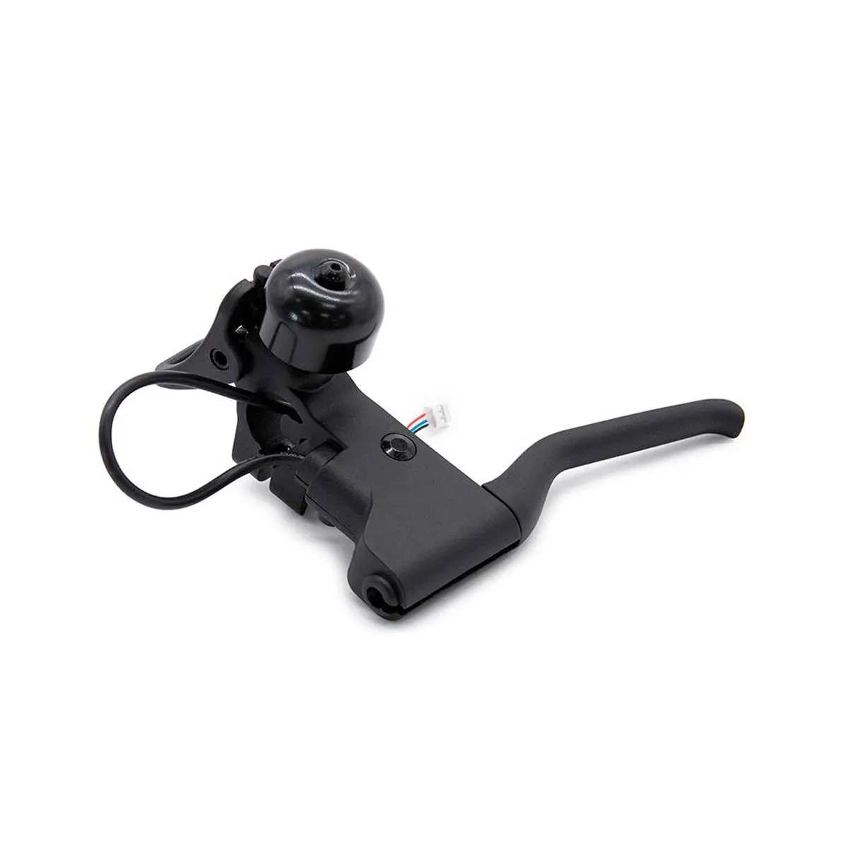 Maneta de freno para Patinete Eléctrico Xiaomi Mi 4 Pro en acabado negro mate, con sensor Hall integrado y diseño ergonómico optimizado, vista de perfil que muestra el sistema de plegado incorporado.