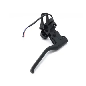 Vista superior de la maneta de freno negra con acabado mate para Patinete Eléctrico Xiaomi Mi 4 Pro, integra campana y gancho de plegado con sensor Hall.