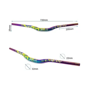 Manillar 720 Mm Con Elevacion 25 Mm Multicolor Para Patinete Electrico: aspecto estructural de los puntos de integración.