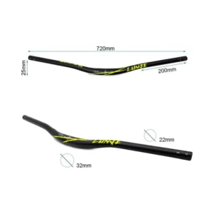 Manillar 720mm Negro/Verde con Elevación 25mm para Patinete Eléctrico - detalle del producto