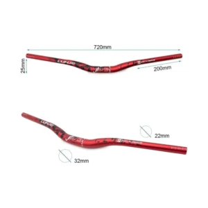 Manillar 720mm Rojo/Negro con Elevación 25mm para Patinete Eléctrico - detalle del producto