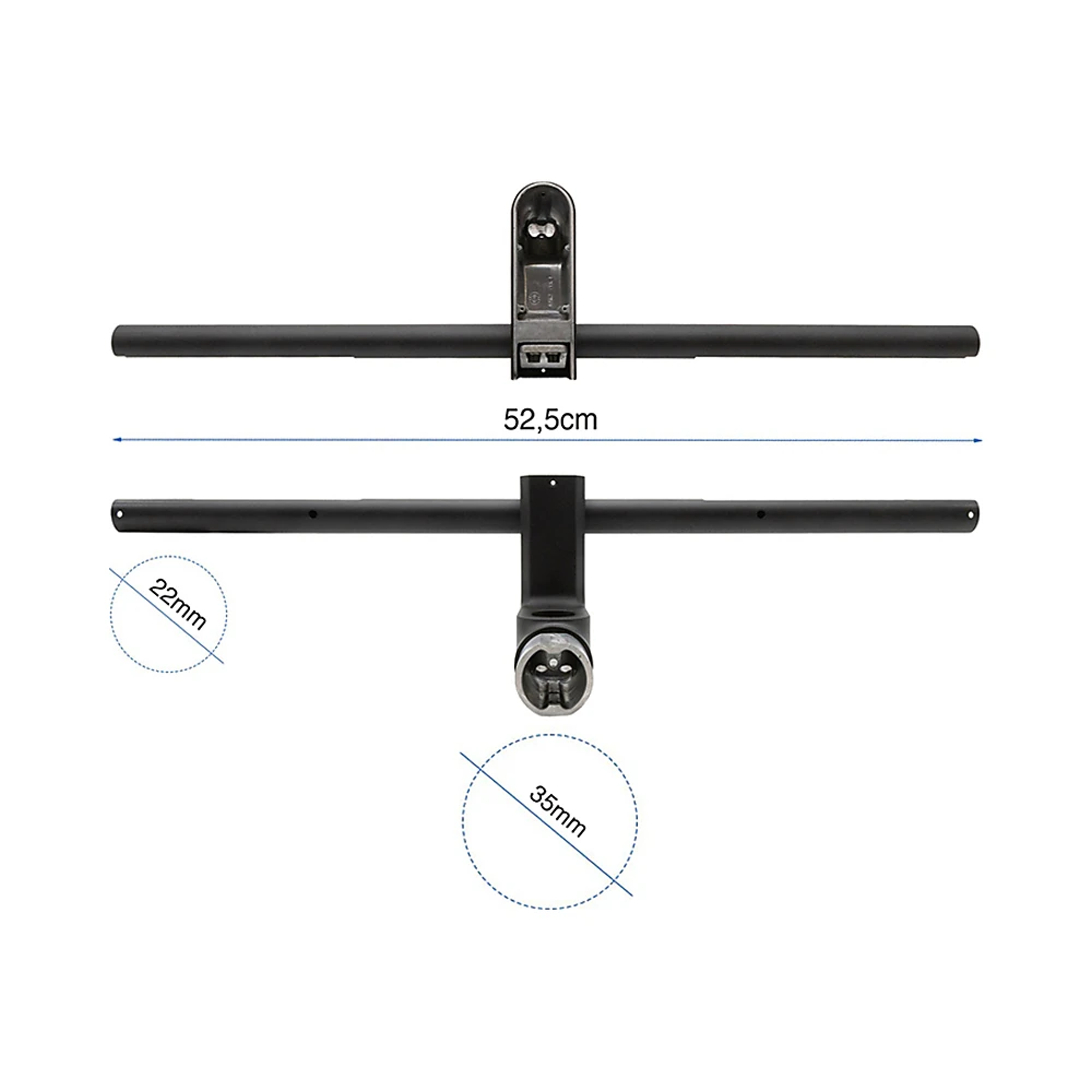 Manillar Con Tija Original Para Patinete Electrico Xiaomi Mi5: ángulo visual de los puntos de fijación.