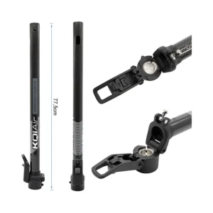 Mastil De Direccion Negro Para Patinete Electrico Niu Kqi3: enfoque constructivo demostrando su excelente resistencia.