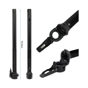 Mastil Negro Para Patinete Electrico Niu Kqi3 Sport: enfoque constructivo y acabado de fabricación cuidada.