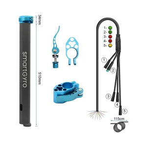 Mastil Original Con Cable Y Abrazadera Para Patinete Electrico Smartgyro Speedway Rockway Y Crossover Gris: perspectiva té...