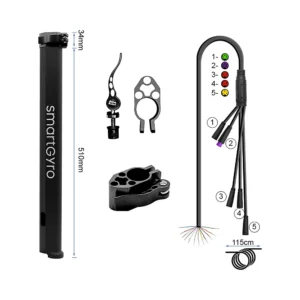 Mastil Original Con Cable Y Abrazadera Para Patinete Electrico Smartgyro Speedway Rockway Y Crossover Negro: primer plano ...