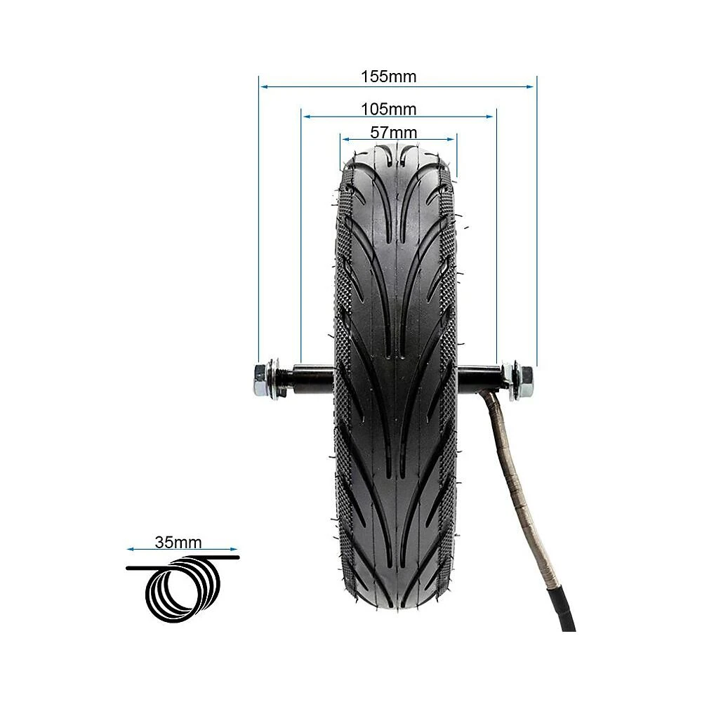Motor 36V 450W 6 9 B45 Para Patinete Electrico Ninebot Max G2 E: perspectiva técnica de proporciones y medidas.