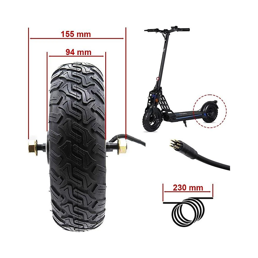Motor 48V 800W 6 5 B50 Para Patinete Electrico Ecoxtrem: perfil de materiales para mayor longevidad.