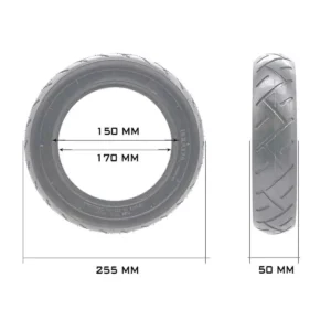 Especificaciones completas del neumático Wanda 10x2.125-6 reforzado para patinete eléctrico, detalle técnico.