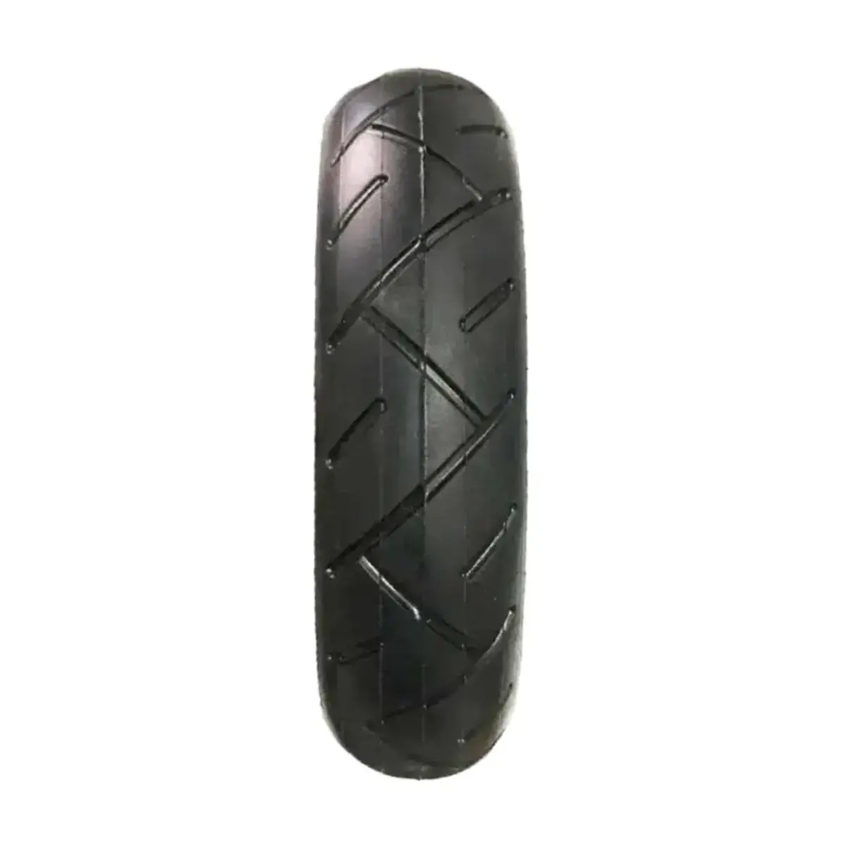 Neumático Xuancheng 10x2.125-6 reforzado para patinete eléctrico, perfil en perspectiva mostrando estructura sólida.