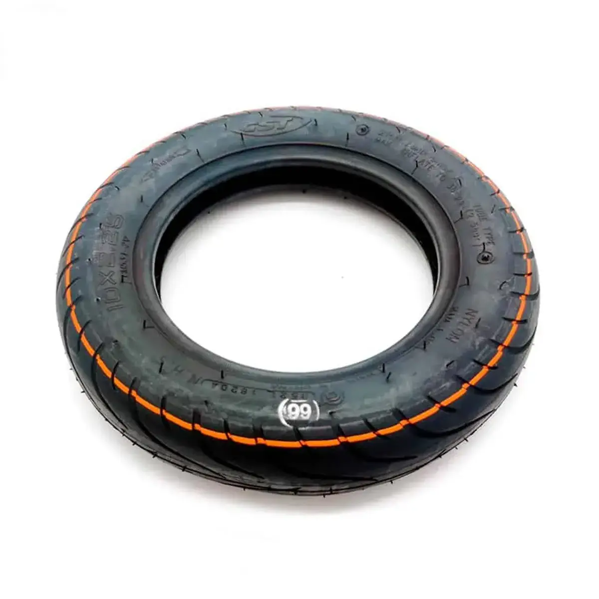 Banda de rodadura del neumático CST 10x2.25-6 para patinete eléctrico, vista superior destacando agarre urbano.