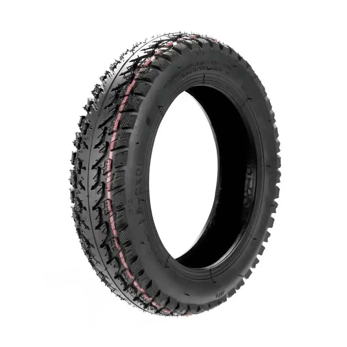 Neumático 10x2 Offroad Tubeless – Alta Tracción para Patinete eléctrico, vista frontal de tacos de alta tracción, agarre extremo en OmmviShop.