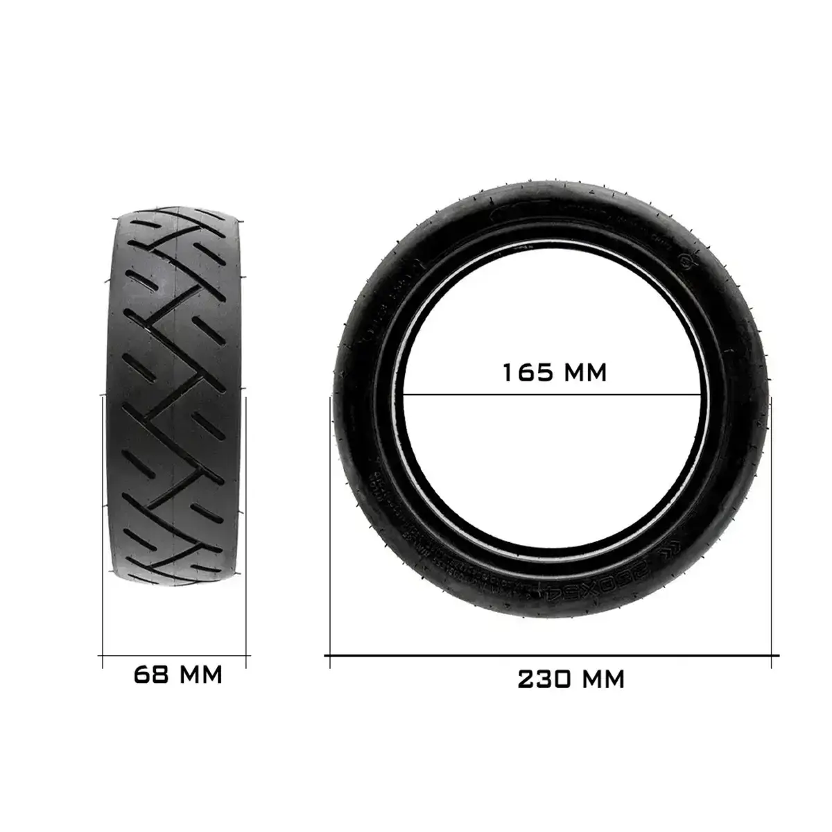 Especificaciones completas del neumático CST 250x64 tubeless reforzado para patinete eléctrico, ficha técnica.