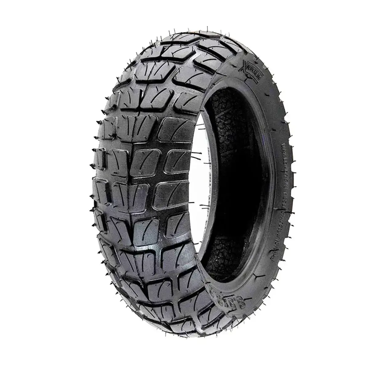 Neumático 8.5x3 50-134 Xuancheng Tubeless – Offroad Para Patinete Eléctrico, vista frontal cubierta multitaco de tracción extra en OmmviShop.
