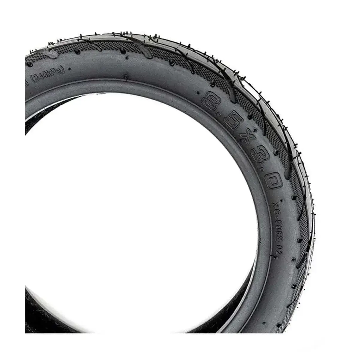 Neumático Xuancheng 8.5x3-6.1 Cityroad reforzado para patinete eléctrico, medidas grabadas en caucho de calidad.