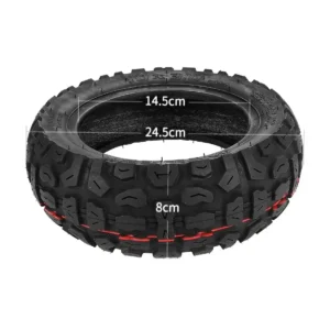 Neumático multitaco 80/65-6 offroad reforzado para patinete eléctrico, especificaciones técnicas con tracción extrema.