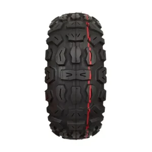 Perfil en perspectiva del neumático multitaco 80/65-6 (10x3) offroad tubeless para patinete eléctrico, agarre máximo.