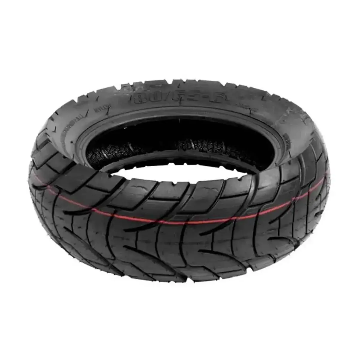 Banda de rodadura del neumático Tuovt 80/65-6 (10x3) Cityroad reforzado para patinete eléctrico, vista superior.