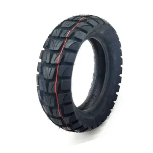Neumático 80/65-6 (10x3) TUOVT Tubeless – Offroad Para Patinete Eléctrico, vista frontal cubierta reforzada con tacos de máxima tracción, en OmmviShop.