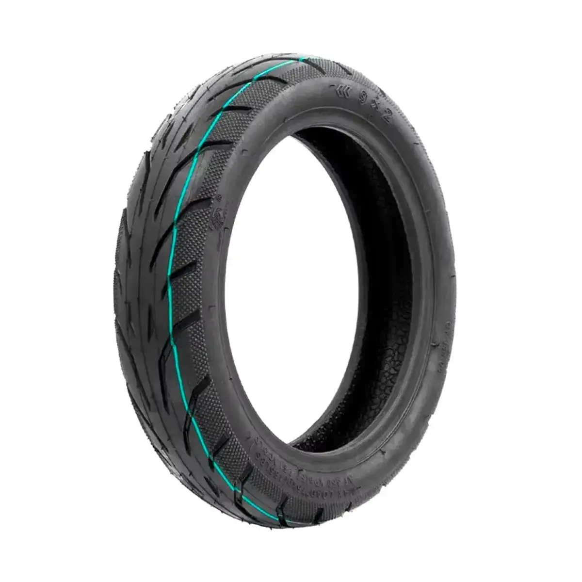 Neumático 9x2-6.1 Yuanxing Tubeless – Reforzado Para Patinete Eléctrico, vista frontal cubierta de alta resistencia y durabilidad, en OmmviShop.