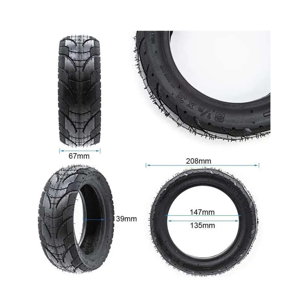 Neumático Cityroad TUOVT 8.5x3-5.5 para Patinete Eléctrico - medidas del neumático