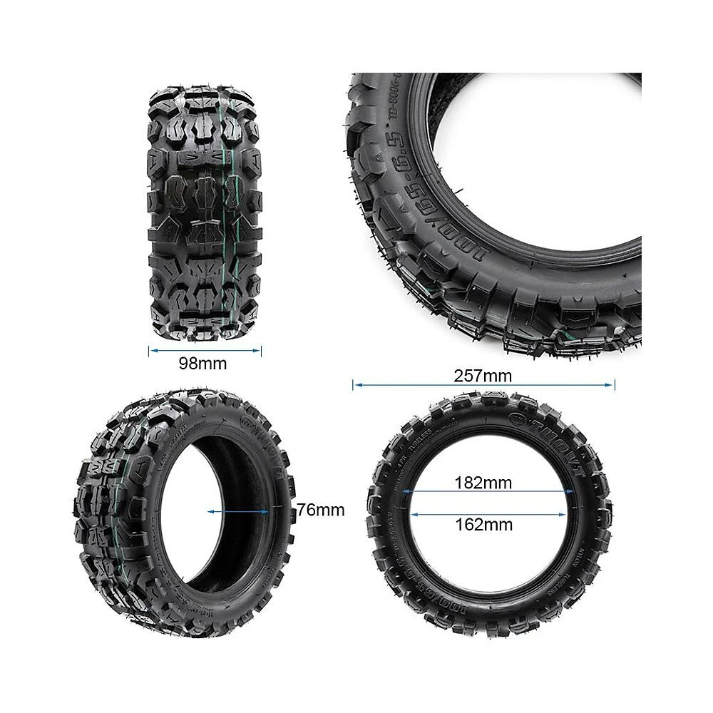 Neumatico tubeless 100 65 6 5 tuovt para patinete electrico: conjunto de acabado profesional revisado.