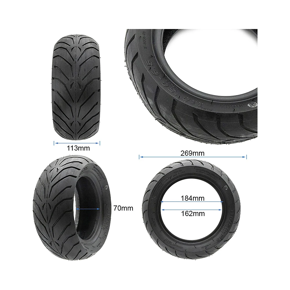 Neumatico tubeless 110 50 6 5 cityroad xuancheng para patinete electrico: componente completo preparado para el rodaje.