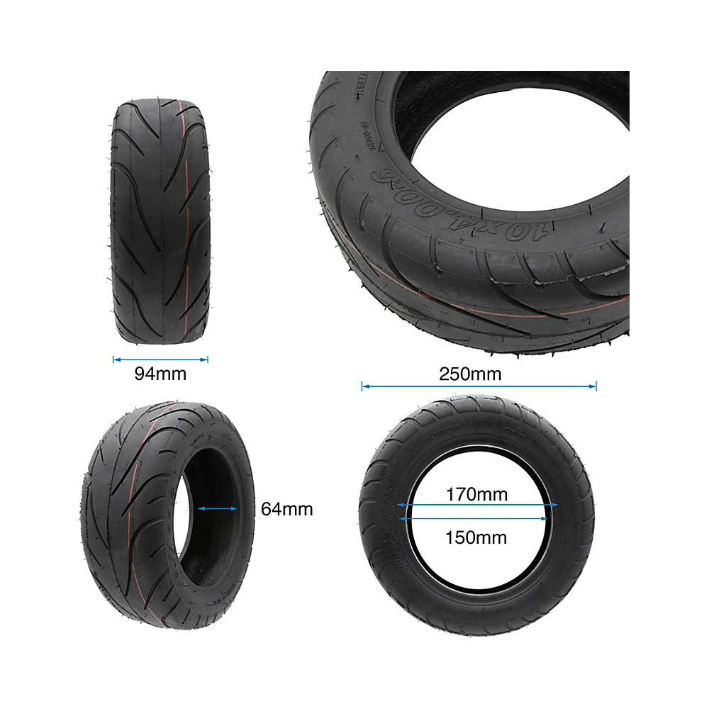 Neumatico tubeless cityroad 10x4 6 para patinete electrico: conjunto de acabado profesional revisado.