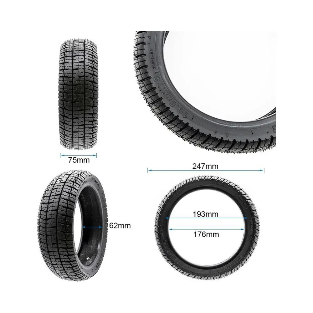 Neumático Tubeless Cityroad Xuancheng 10.5x2.75-7 para Patinete Eléctrico - medidas del neumático