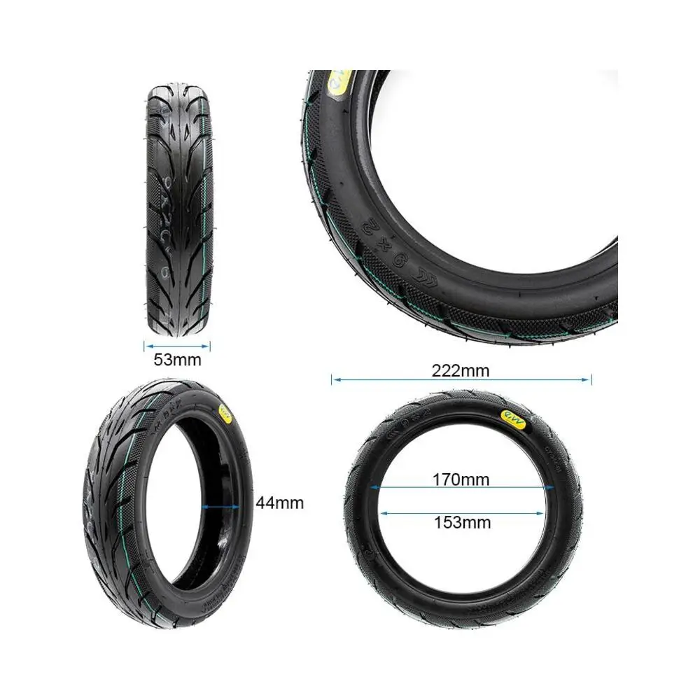 Neumático Tubeless Edition Gel 9x2-6.1 para Patinete Eléctrico - medidas del neumático