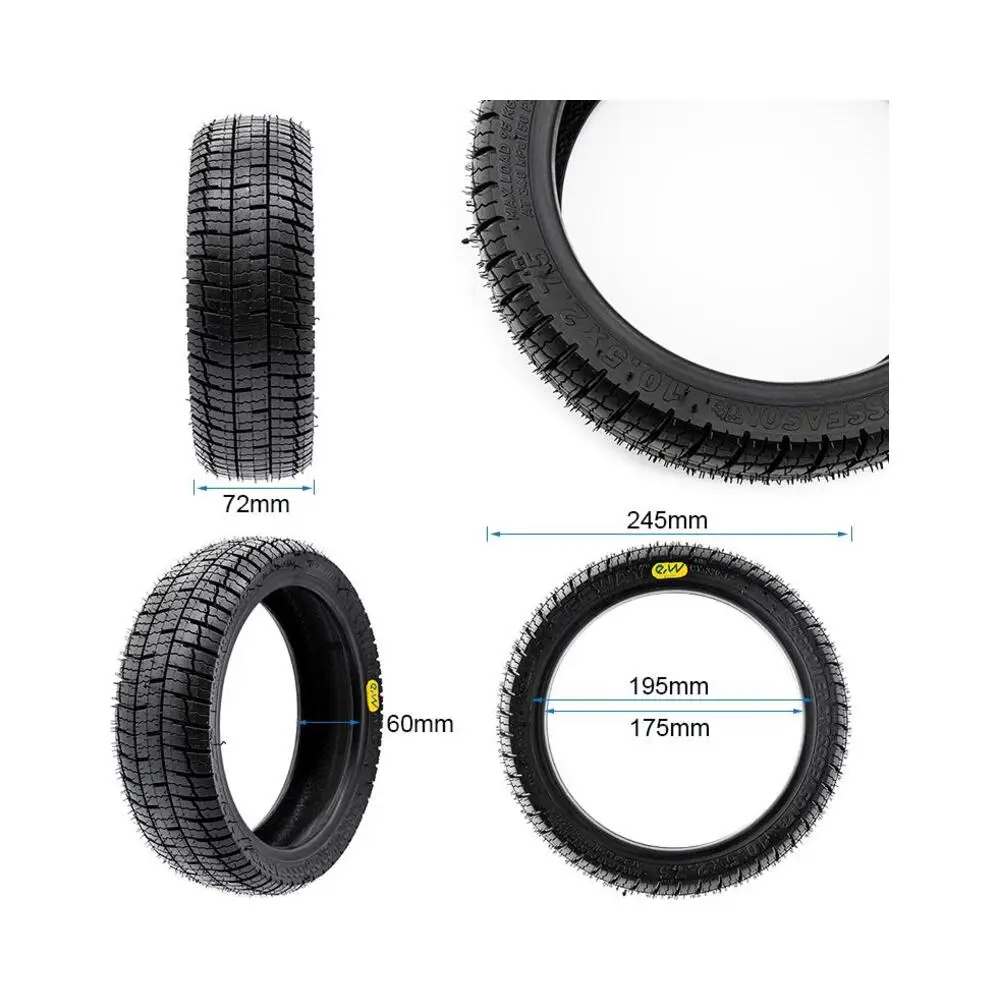 Neumático Tubeless Offroad 10.5x2.75-7 para Patinete Eléctrico - medidas del neumático