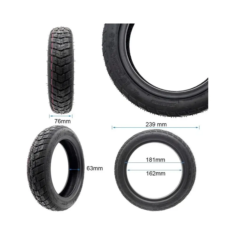 Neumático Tubeless Offroad 10x2.50-6.5 B50 para Patinete Eléctrico - medidas del neumático
