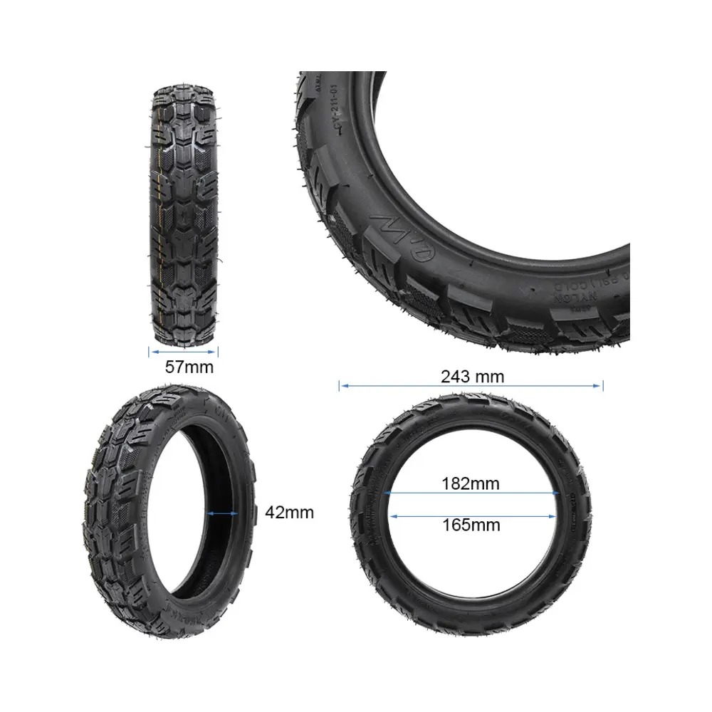 Neumático Tubeless Offroad 250x54 para Patinete Eléctrico - medidas del neumático