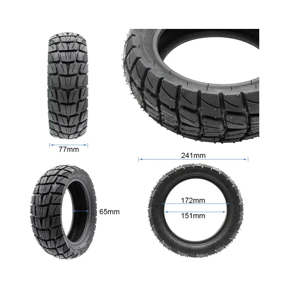 Neumático Tubeless Offroad 255x80 10x3-6 para Patinete Eléctrico - medidas del neumático