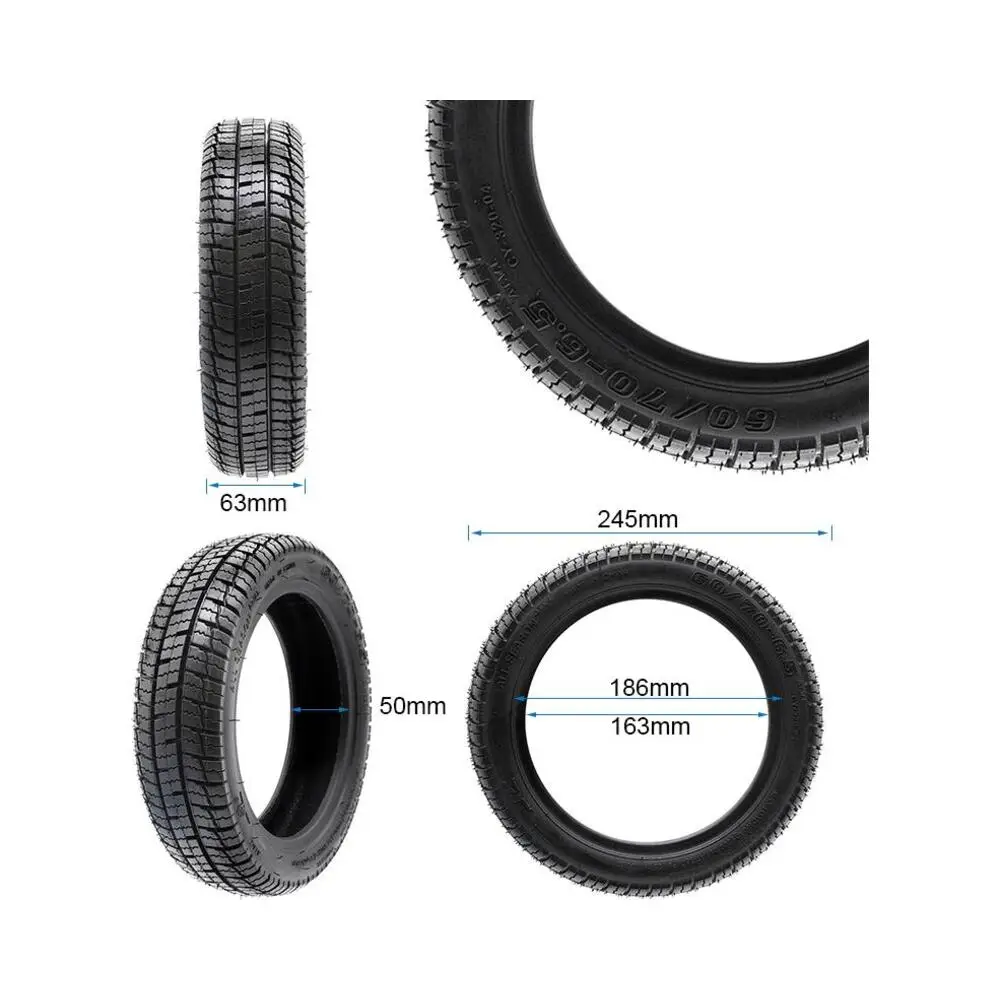 Neumático Tubeless Offroad 60/70-6.5 para Patinete Eléctrico - medidas del neumático