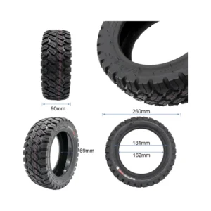 Neumático Tubeless Offroad Rhinotrack 90/65-6.5 con Gel para Patinete Eléctrico - medidas del neumático