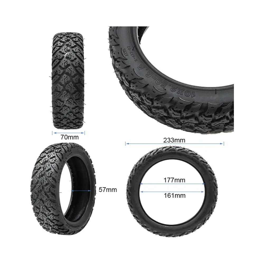 Neumático Tubeless Offroad Xuancheng 10x2.5-6.5 para Patinete Eléctrico - medidas del neumático