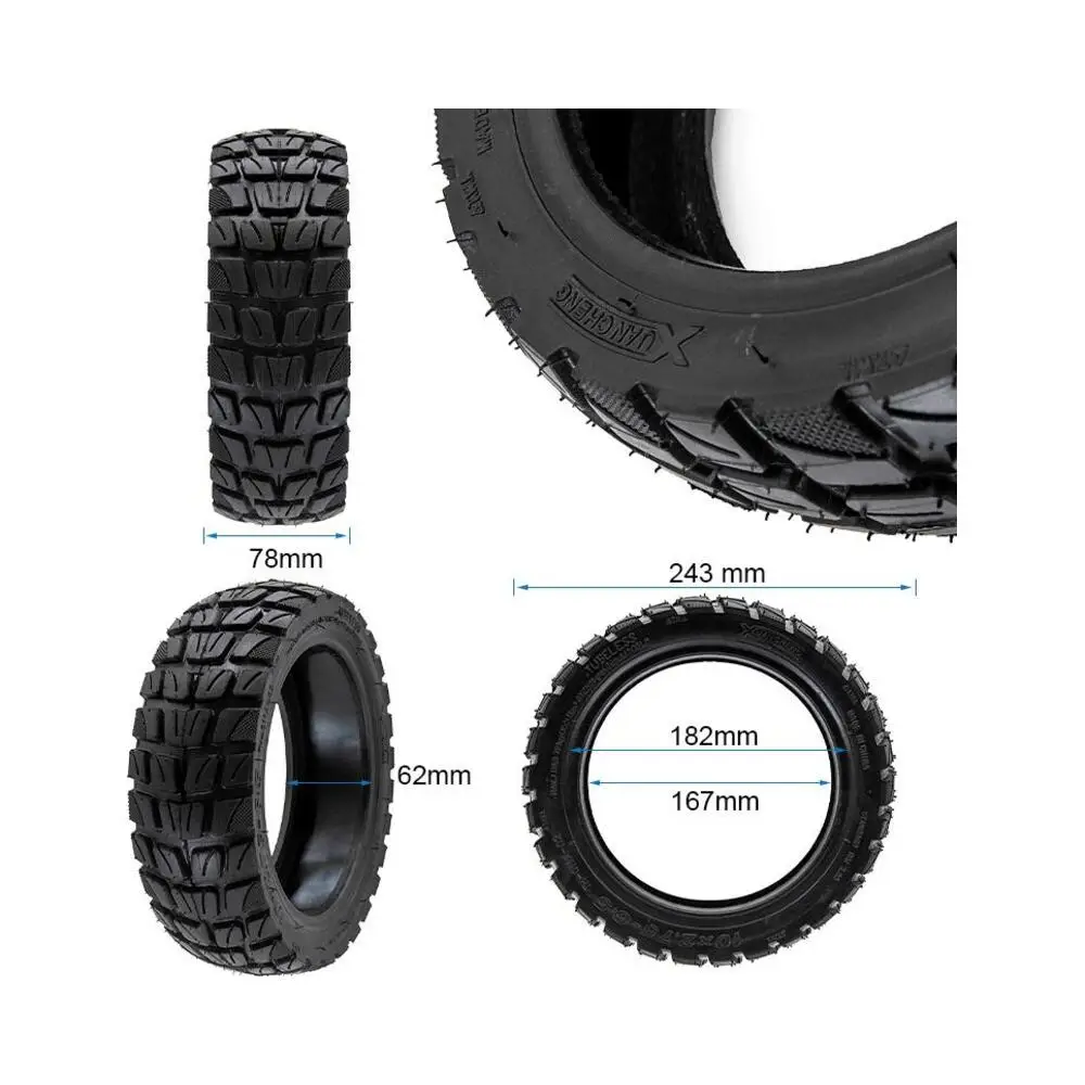 Neumático Tubeless Offroad Xuancheng Edition Gel 10x2.75-6.5 para Patinete Eléctrico - medidas del neumático