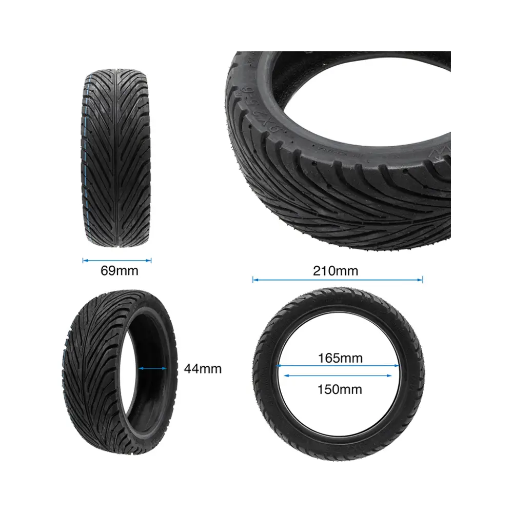 Neumático Tubeless PantherUrban Cityroad 9x2.5-6 para Patinete Eléctrico - medidas del neumático