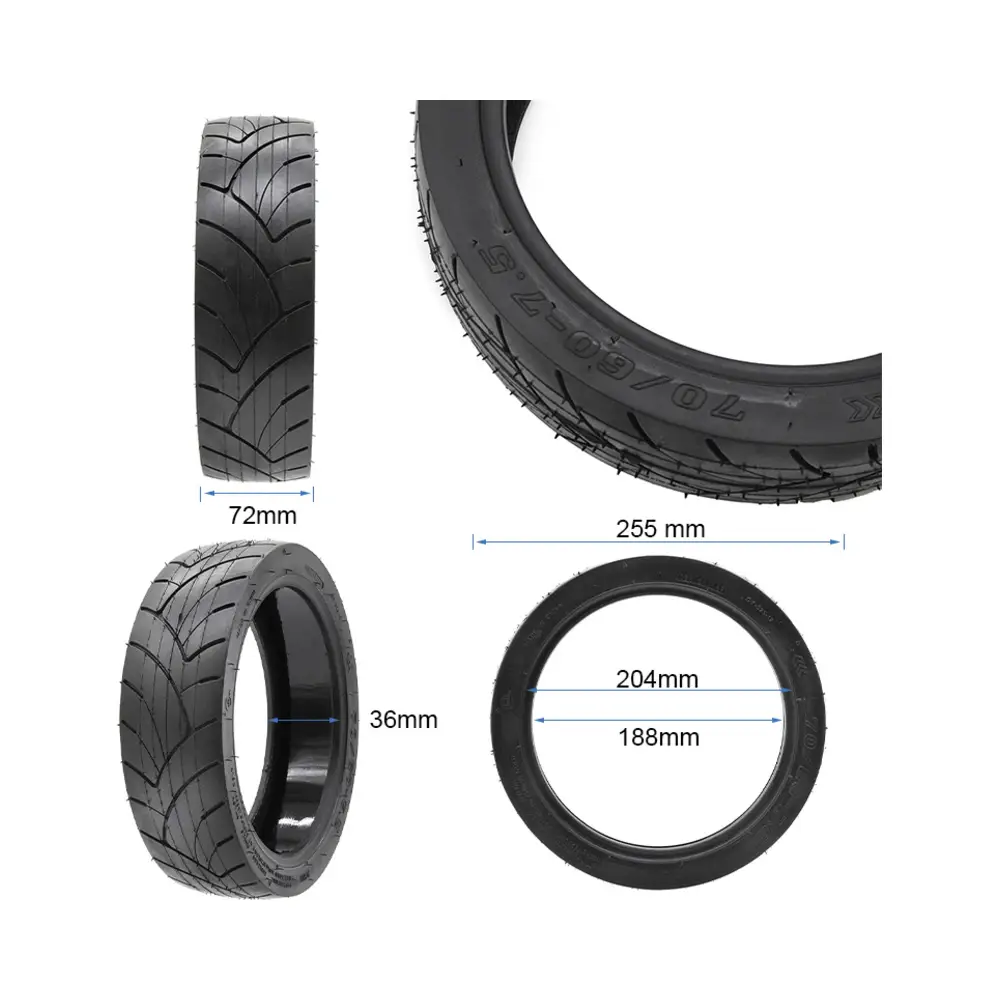 Neumático Tubeless PantherUrban New Gel 70/60-7.5 para Patinete Eléctrico - medidas del neumático