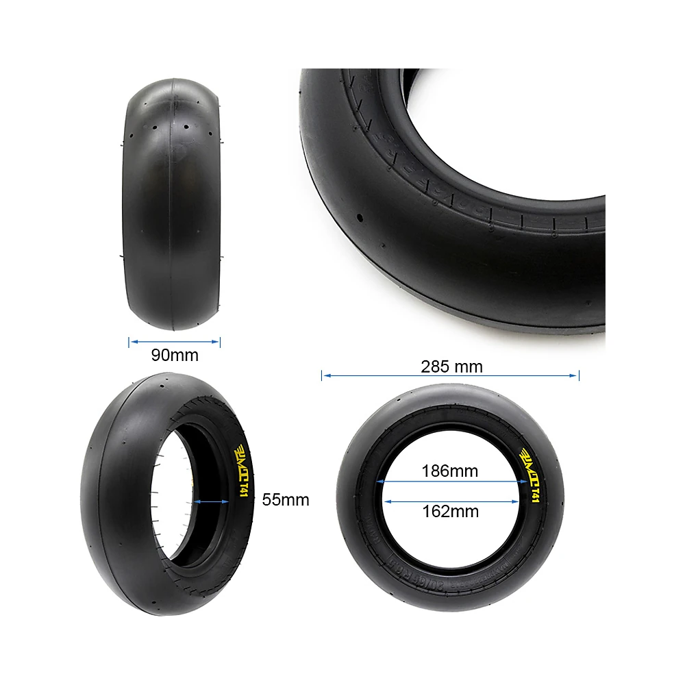 Neumatico Tubeless Radial 90 65R6 5 T41 Slick Pmt Para Patinete Electrico: conjunto de fabricación cuidada revisado.